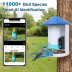 Smart Bird Feeder With Solar Powered Camera 1080P HD