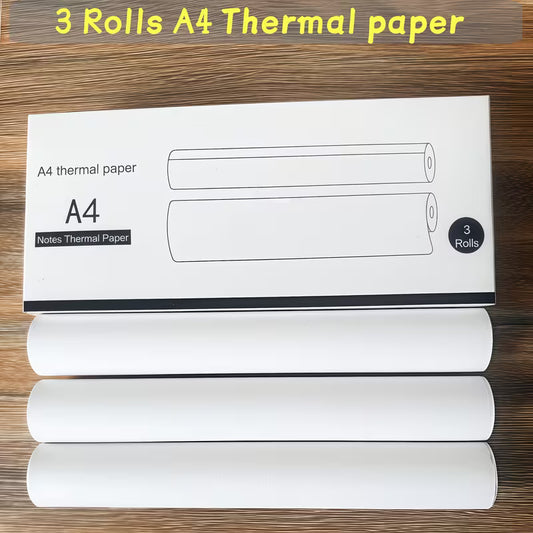 3 Roll Pack Quick-Dry Thermal Printer Paper Suitable for Portable Thermal Printers, Compatible for Smartphones Tablets POS Receipt Paper Roll for Mobile Thermal Printer, Instant Printing Paper