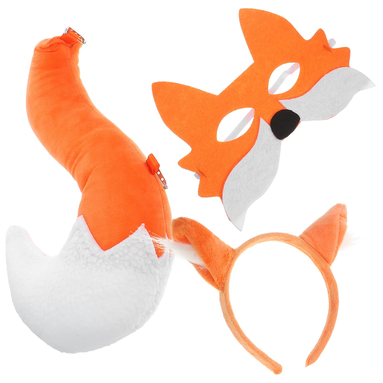 Cosplay Fox Costume Tail Outfit Accessories Animal Ear Non-woven Fabric Mask Decor