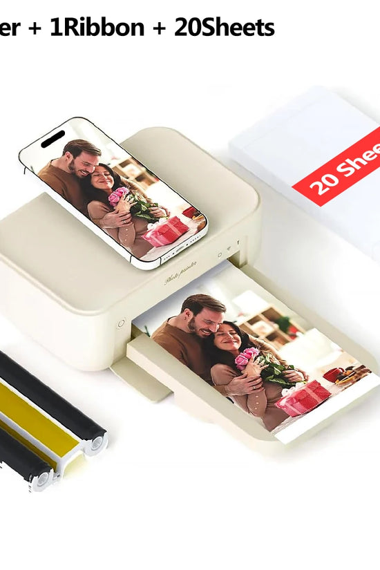 300dpi Color Photo Wifi 4x6 Inch Printer Portable Mni Mobile Pocket Wireless Print Maker Machine with Ribbon and Photo Papers