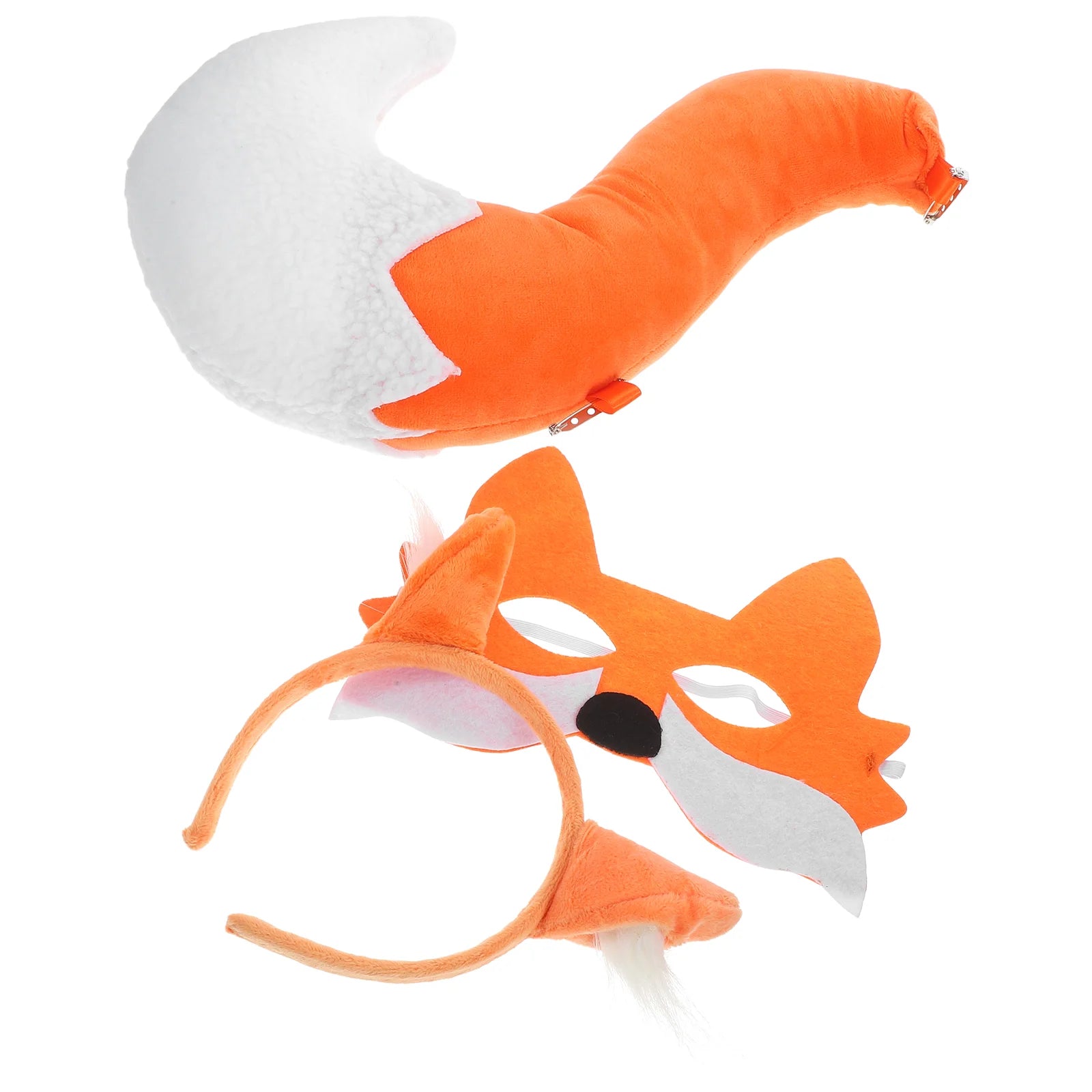 Cosplay Fox Costume Tail Outfit Accessories Animal Ear Non-woven Fabric Mask Decor