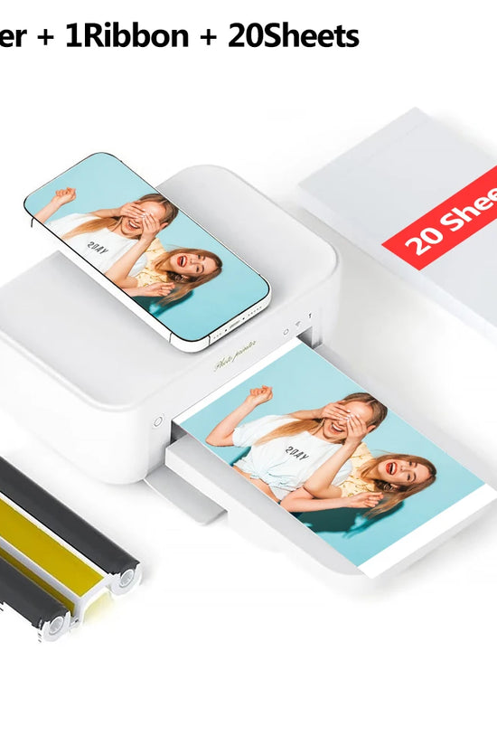 300dpi Color Photo Wifi 4x6 Inch Printer Portable Mni Mobile Pocket Wireless Print Maker Machine with Ribbon and Photo Papers