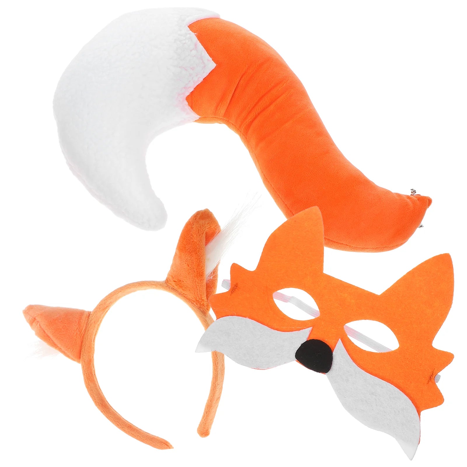 Cosplay Fox Costume Tail Outfit Accessories Animal Ear Non-woven Fabric Mask Decor