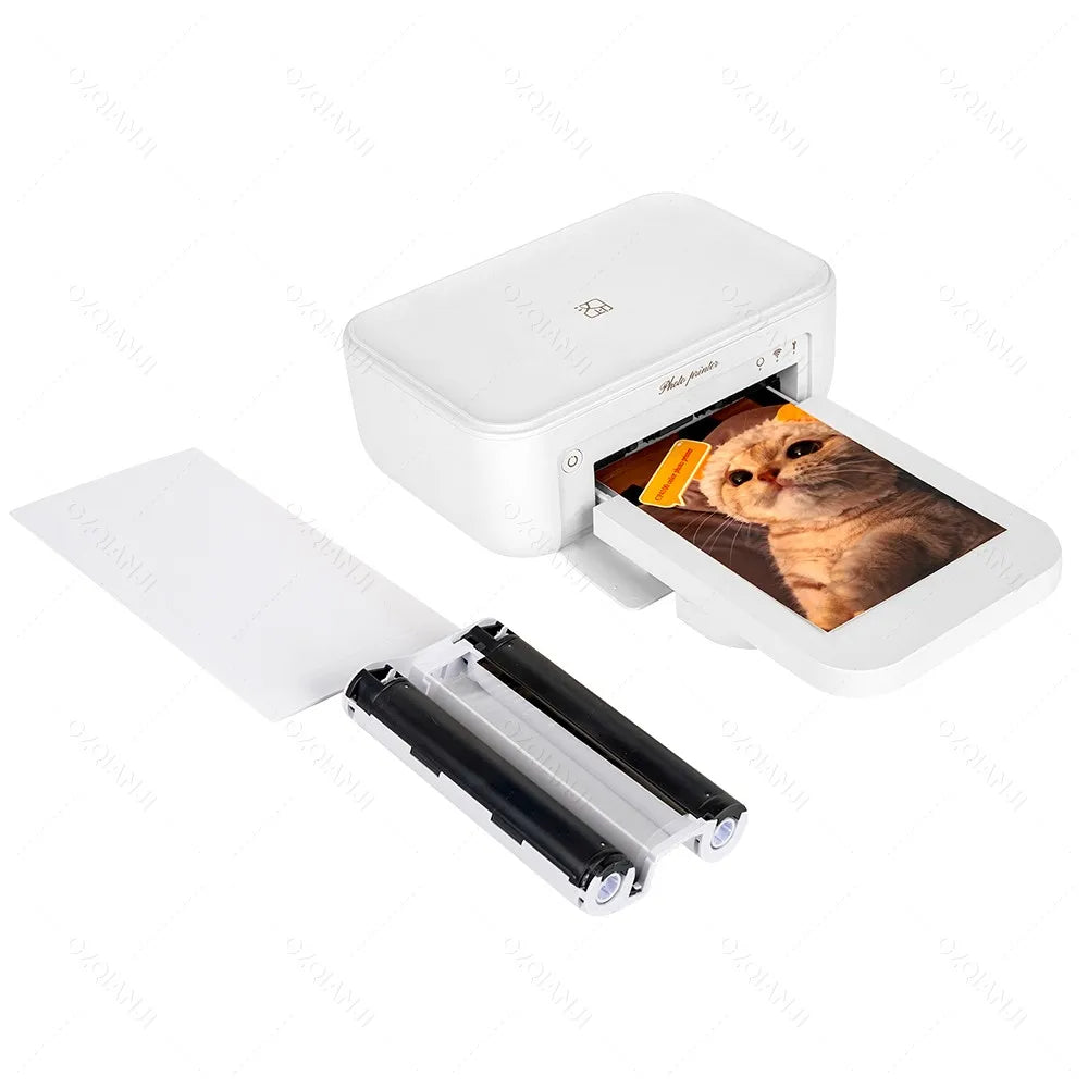 300dpi Color Photo Wifi 4x6 Inch Printer Portable Mni Mobile Pocket Wireless Print Maker Machine with Ribbon and Photo Papers