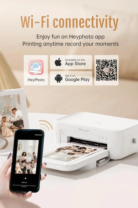 300dpi Color Photo Wifi 4x6 Inch Printer Portable Mni Mobile Pocket Wireless Print Maker Machine with Ribbon and Photo Papers