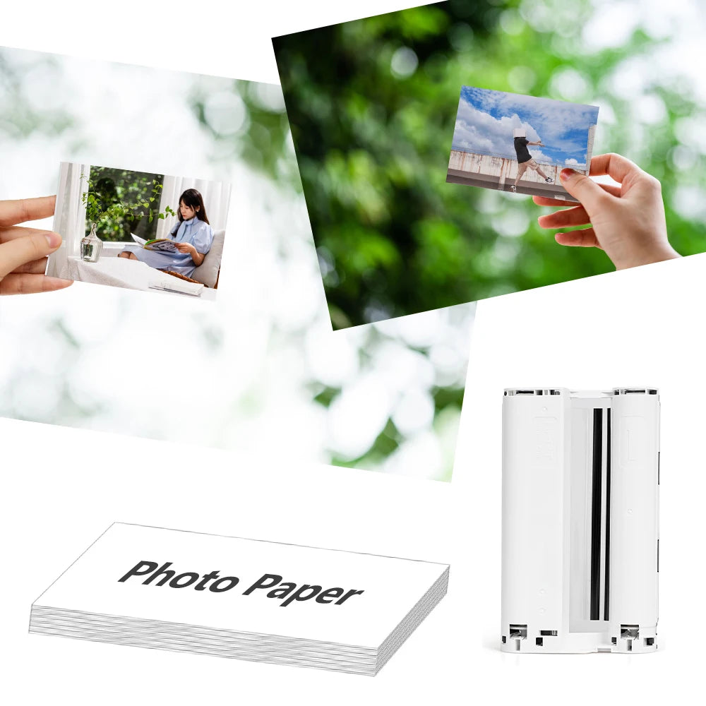 300dpi Color Photo Wifi 4x6 Inch Printer Portable Mni Mobile Pocket Wireless Print Maker Machine with Ribbon and Photo Papers