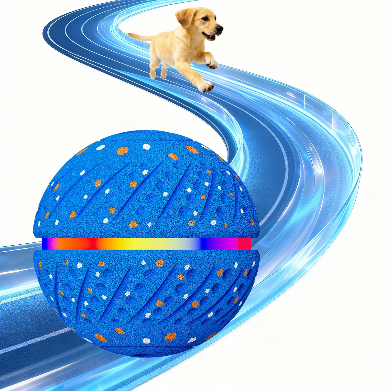 Smart Interactive Dog Toy Wicked Ball Automatic Moving Bouncing Rotating E-TPU Material Waterproof Active Rolling Ball for Dogs