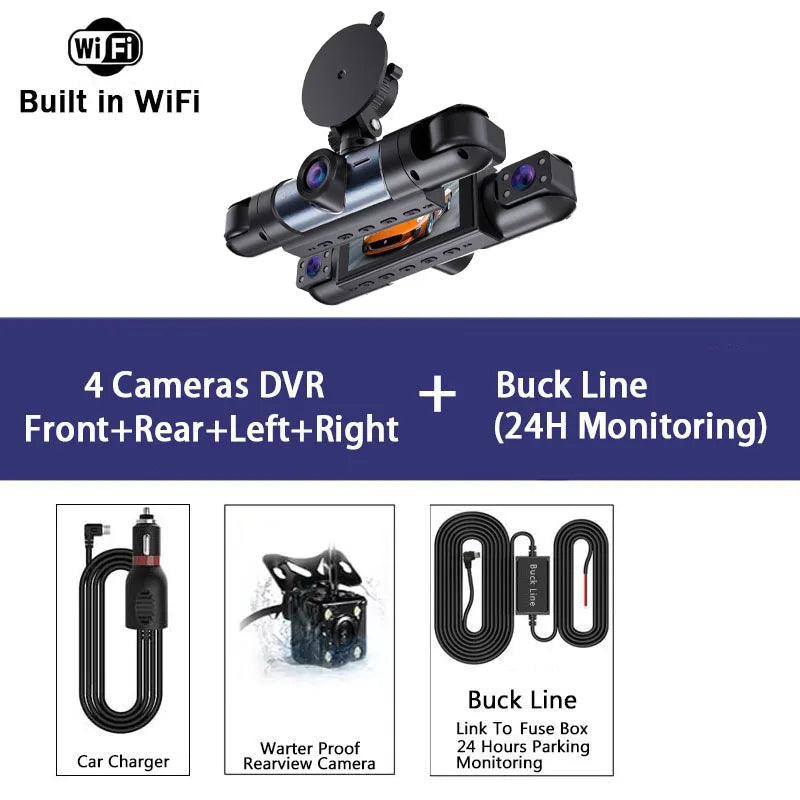 4 Channel 1080P Dash Cam