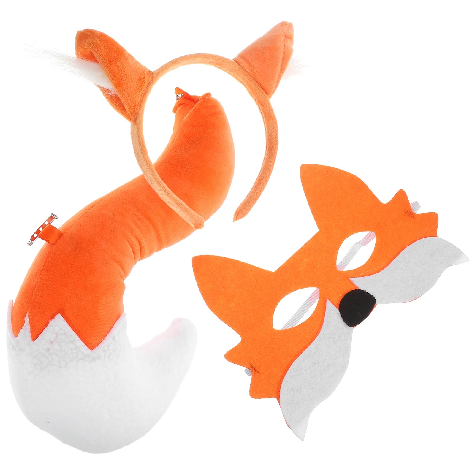 Cosplay Fox Costume Tail Outfit Accessories Animal Ear Non-woven Fabric Mask Decor