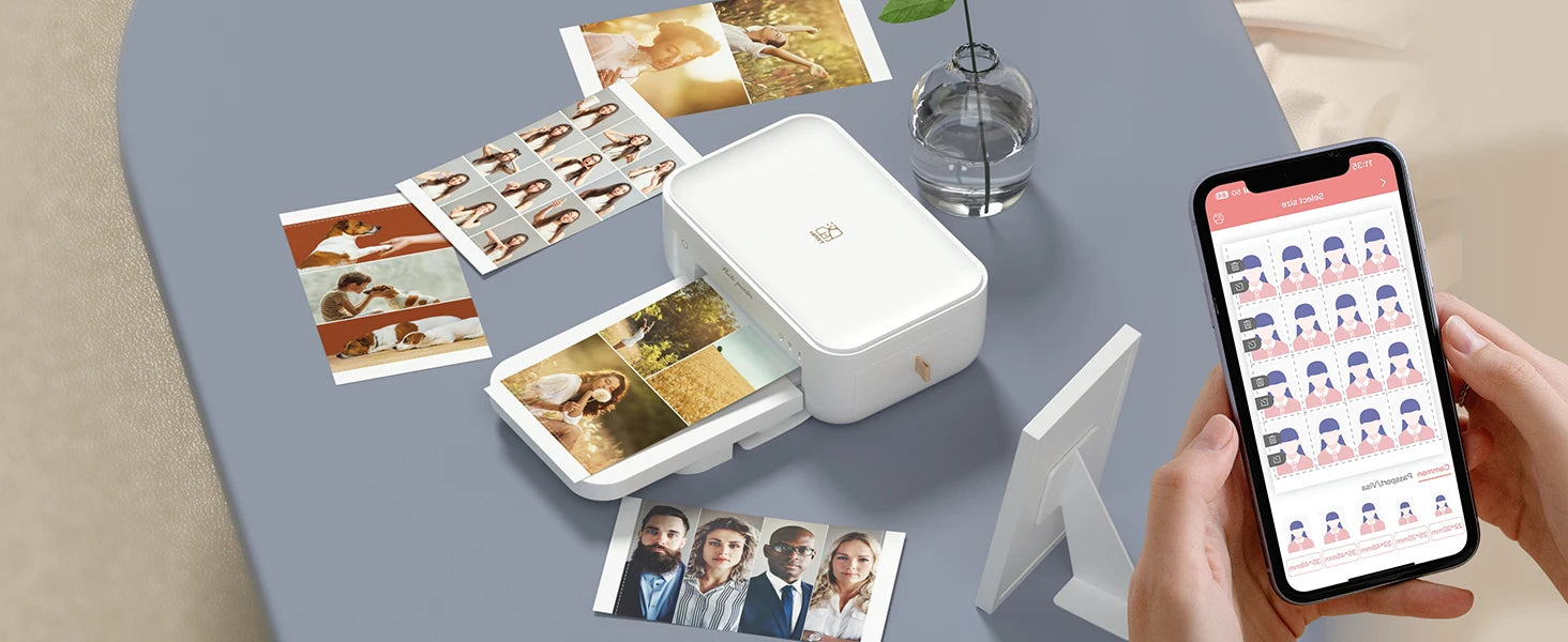 300dpi Color Photo Wifi 4x6 Inch Printer Portable Mni Mobile Pocket Wireless Print Maker Machine with Ribbon and Photo Papers