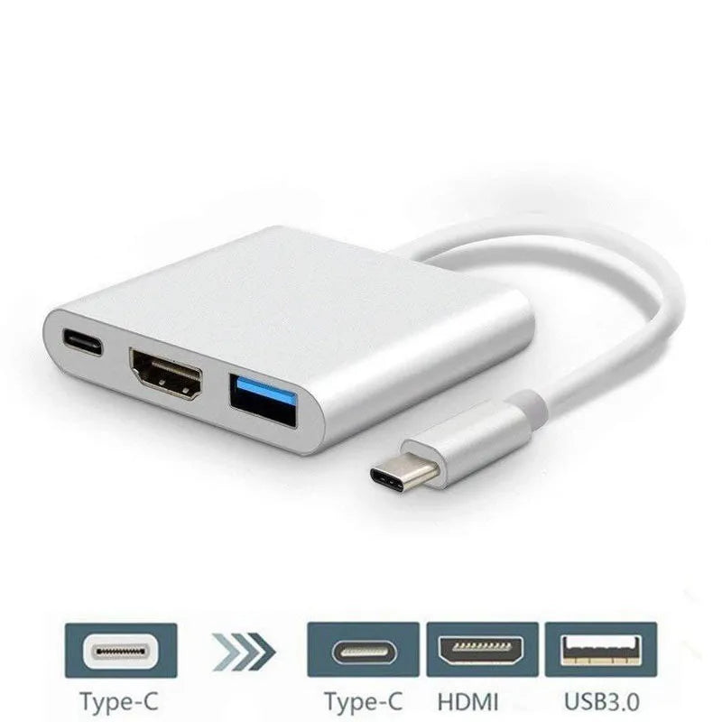 USB C Hub 8 In 1 Type C 3.1 To 4K HDMI Adapter with RJ45 SD/TF Card Reader PD Fast Charge for MacBook Notebook Laptop Computer