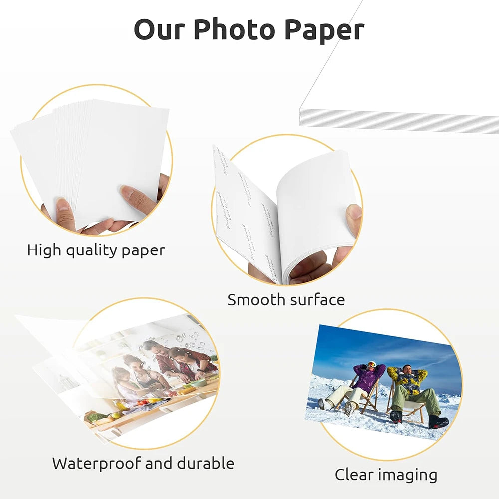 300dpi Color Photo Wifi 4x6 Inch Printer Portable Mni Mobile Pocket Wireless Print Maker Machine with Ribbon and Photo Papers