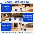 Smart Interactive Dog Toy, Indestructible E-TPU Toy Ball for Aggressive Chewers, Automatic Moving, Rechargeable Ball for Small/M