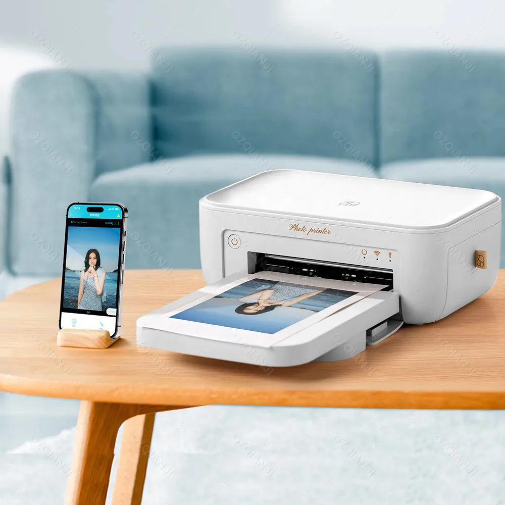 300dpi Color Photo Wifi 4x6 Inch Printer Portable Mni Mobile Pocket Wireless Print Maker Machine with Ribbon and Photo Papers