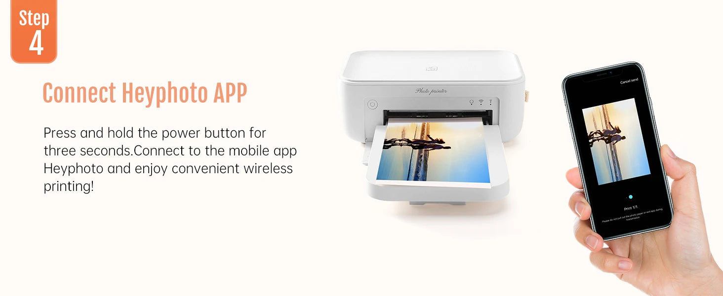 300dpi Color Photo Wifi 4x6 Inch Printer Portable Mni Mobile Pocket Wireless Print Maker Machine with Ribbon and Photo Papers