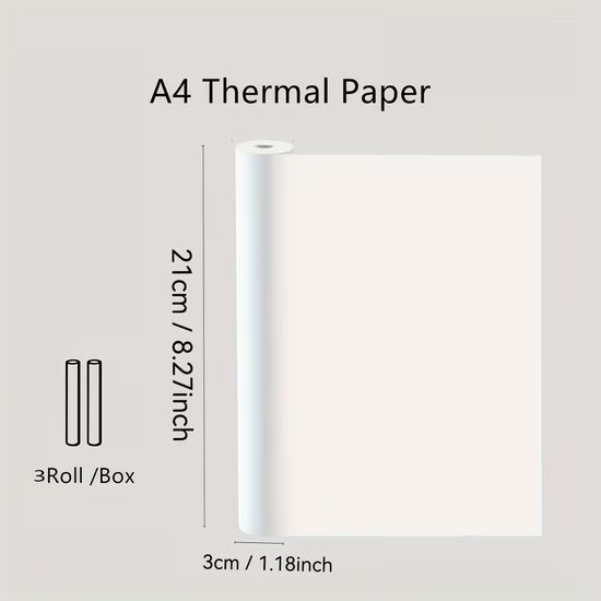 3 Roll Pack Quick-Dry Thermal Printer Paper Suitable for Portable Thermal Printers, Compatible for Smartphones Tablets POS Receipt Paper Roll for Mobile Thermal Printer, Instant Printing Paper
