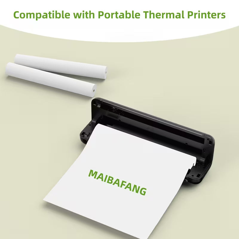 3 Roll Pack Quick-Dry Thermal Printer Paper Suitable for Portable Thermal Printers, Compatible for Smartphones Tablets POS Receipt Paper Roll for Mobile Thermal Printer, Instant Printing Paper